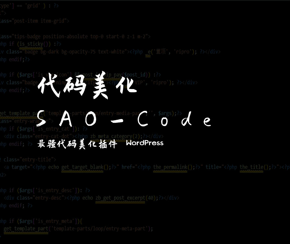 最骚代码美化插件SAOcode