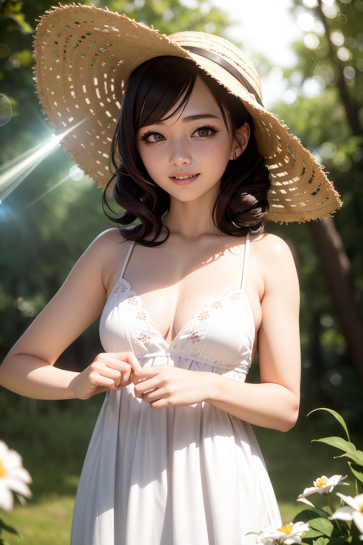 AI无版权戴帽子的性感美女